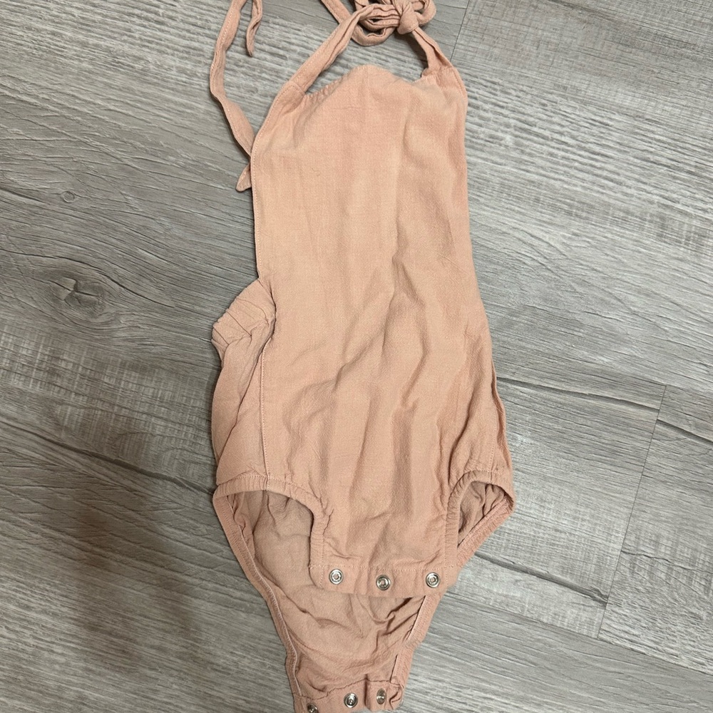 Chic Pink Halter Bodysuit
